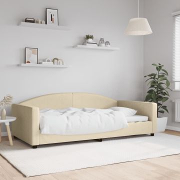 vidaXL Sofa, kreminės spalvos, 100x200cm, audinys