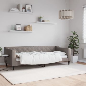 vidaXL Sofa, taupe spalvos, 80x200cm, audinys