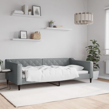 vidaXL Sofa, šviesiai pilkos spalvos, 100x200cm, audinys