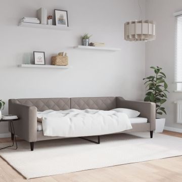 vidaXL Sofa, taupe spalvos, 100x200cm, audinys