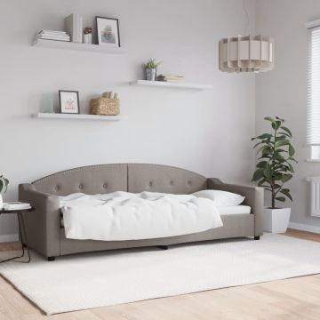 vidaXL Sofa, taupe spalvos, 80x200cm, audinys