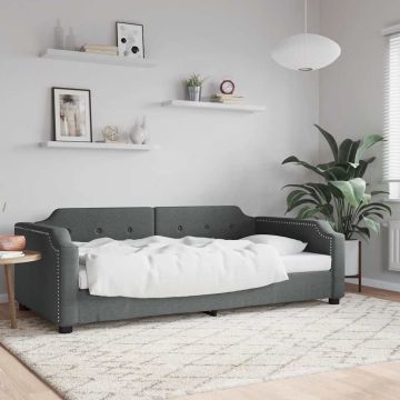 vidaXL Sofa, tamsiai pilkos spalvos, 80x200cm, audinys