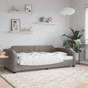 vidaXL Sofa, taupe spalvos, 90x200cm, audinys