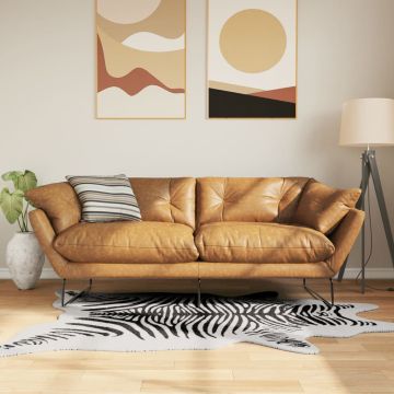 vidaXL Kilimas, juodas ir baltas, 120x170cm, neslystantis, plaunamas