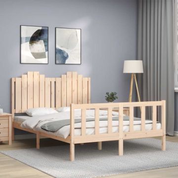 vidaXL Lovos rėmas be čiužinio, 140x200cm, pušies medienos masyvas