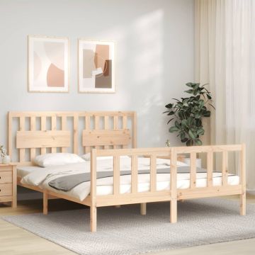 vidaXL Lovos rėmas be čiužinio, 160x200cm, pušies medienos masyvas