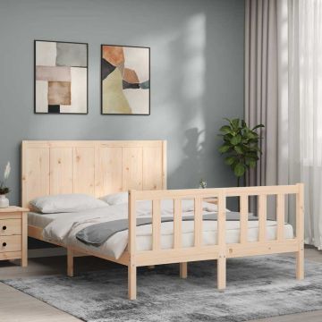 vidaXL Lovos rėmas be čiužinio, 140x200cm, pušies medienos masyvas