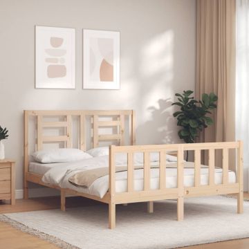 vidaXL Lovos rėmas be čiužinio, 140x200cm, pušies medienos masyvas