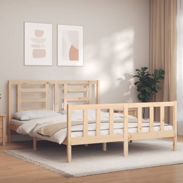 vidaXL Lovos rėmas be čiužinio, 160x200cm, pušies medienos masyvas