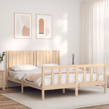 vidaXL Lovos rėmas be čiužinio, 160x200cm, pušies medienos masyvas