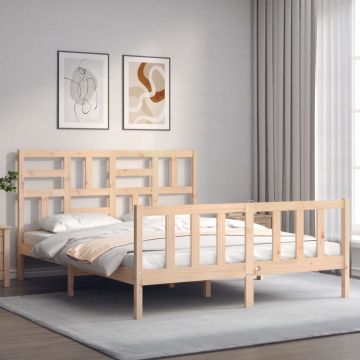vidaXL Lovos rėmas be čiužinio, 160x200cm, pušies medienos masyvas