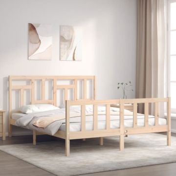 vidaXL Lovos rėmas be čiužinio, 160x200cm, pušies medienos masyvas