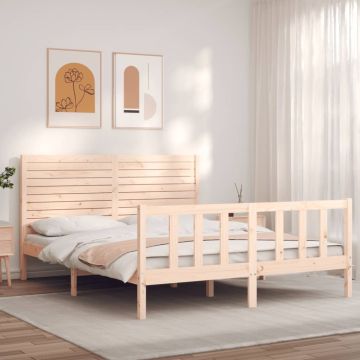 vidaXL Lovos rėmas be čiužinio, 160x200cm, pušies medienos masyvas