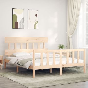 vidaXL Lovos rėmas be čiužinio, 160x200cm, pušies medienos masyvas