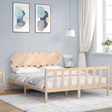vidaXL Lovos rėmas be čiužinio, 160x200cm, pušies medienos masyvas