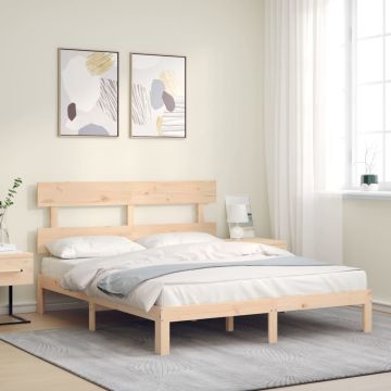 vidaXL Lovos rėmas be čiužinio, 160x200cm, pušies medienos masyvas