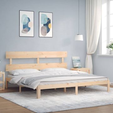 vidaXL Lovos rėmas be čiužinio, 200x200cm, pušies medienos masyvas