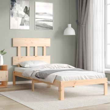 vidaXL Lovos rėmas be čiužinio, 90x200cm, pušies medienos masyvas