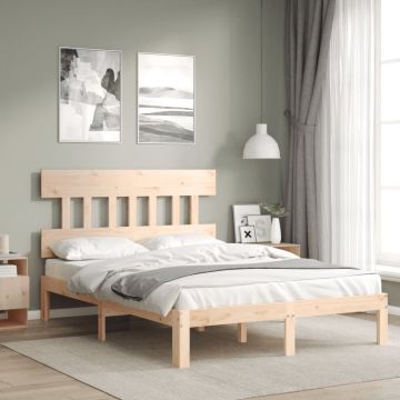vidaXL Lovos rėmas be čiužinio, 140x200cm, pušies medienos masyvas
