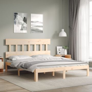 vidaXL Lovos rėmas be čiužinio, 160x200cm, pušies medienos masyvas