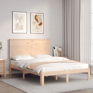 vidaXL Lovos rėmas be čiužinio, 140x200cm, pušies medienos masyvas