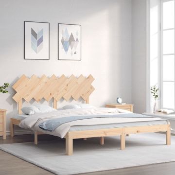 vidaXL Lovos rėmas be čiužinio, 160x200cm, pušies medienos masyvas