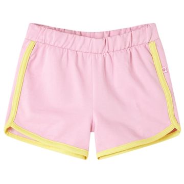 Vaikiški šortai su dekoratyviais apsiuvimais, rožiniai, 140 dydžio