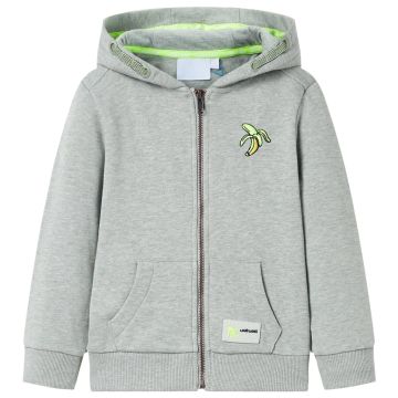 Vaikiškas sportinis megztinis su gobtuvu/užtrauktuku, chaki, 104