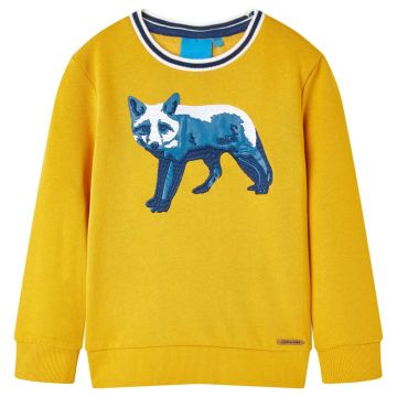 Vaikiškas sportinis megztinis, geltonai rudos spalvos, 104 dydžio