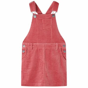 Vaikiškas kombinezonas-suknelė, rožinės spalvos, velvetas, 92 dydžio