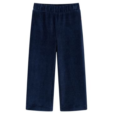 Vaikiškos kelnės, tamsiai mėlynos spalvos, velvetas, 128 dydžio