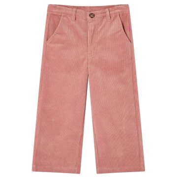 Vaikiškos kelnės, sendintos rožinės spalvos, velvetas, 140 dydžio