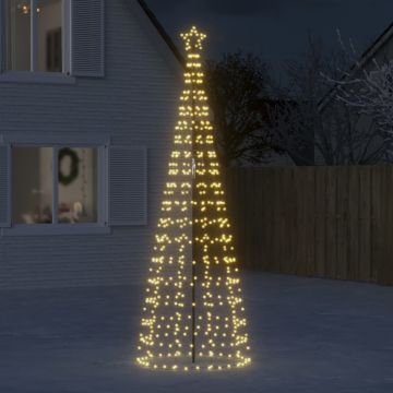 vidaXL LED Kalėdų eglutė su smaigaliais 570 LED Šiltai balta 300 cm