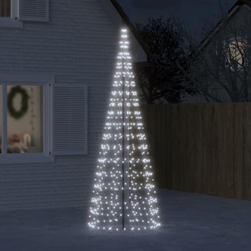 vidaXL LED Kalėdų eglutė 550 LED Šalta Balta 300cm