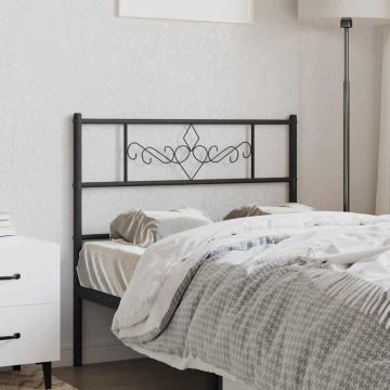 vidaXL Metalinis pakaitinis galvūgalis, juodos spalvos, 107cm