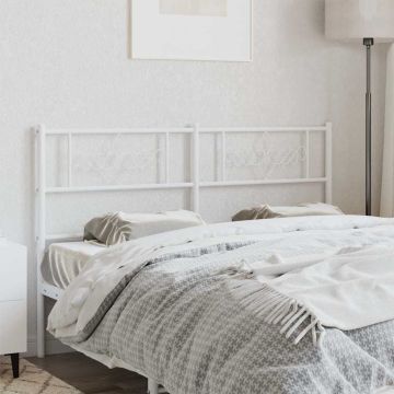 vidaXL Metalinis pakaitinis galvūgalis, baltos spalvos, 120cm