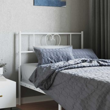 vidaXL Metalinis pakaitinis galvūgalis, baltos spalvos, 75cm