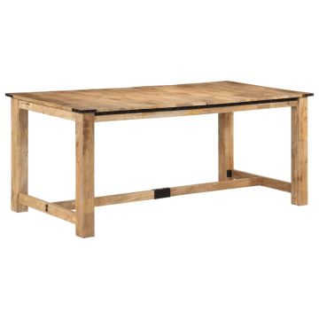 vidaXL Valgomojo stalas, 180x90x75cm, mango medienos masyvas