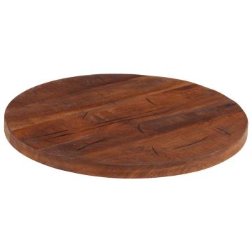 vidaXL Stalviršis, 40x2,5cm, perdirbtos medienos masyvas, apskritas