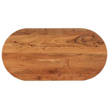 vidaXL Stalviršis, 100x50x2,5cm, akacijos masyvas, ovalo formos