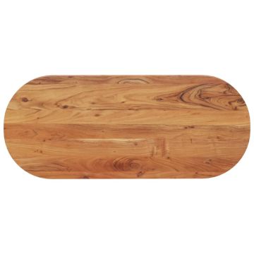 vidaXL Stalviršis, 120x50x3,8cm, akacijos masyvas, ovalo formos
