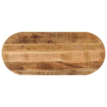 vidaXL Stalviršis, 100x40x2,5cm, neapdorotas mango masyvas, ovalus