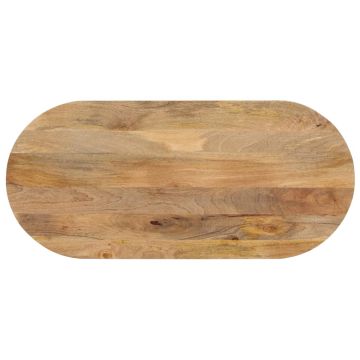 vidaXL Stalviršis, 120x60x3,8cm, mango medienos masyvas, ovalo formos