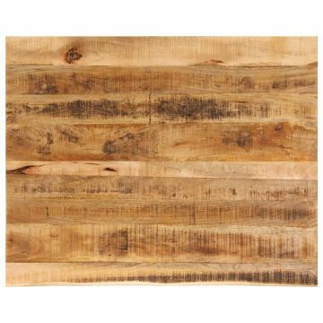 vidaXL Stalviršis, 90x80x2,5cm, mango medienos masyvas, su gyvu kraštu