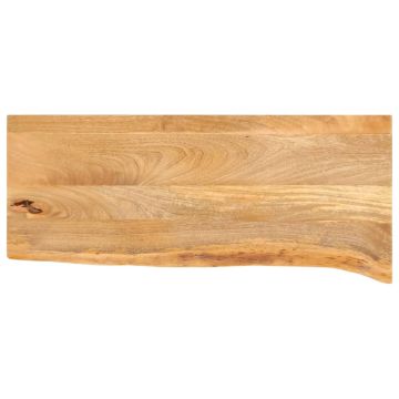 vidaXL Stalviršis, 90x40x3,8cm, mango medienos masyvas, su gyvu kraštu