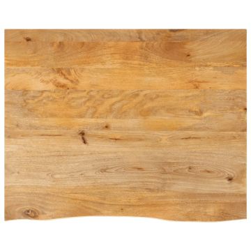 vidaXL Stalviršis, 100x80x3,8cm, mango masyvas, su gyvu kraštu