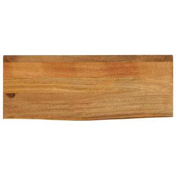 vidaXL Stalviršis, 70x20x3,8cm, mango medienos masyvas, su gyvu kraštu