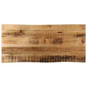 vidaXL Stalviršis, 100x40x2,5cm, mango masyvas, su gyvu kraštu