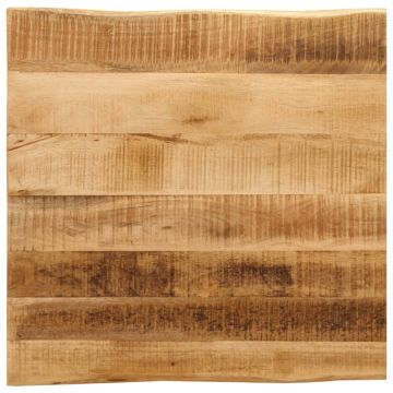 vidaXL Stalviršis, 80x80x2,5cm, mango medienos masyvas, su gyvu kraštu
