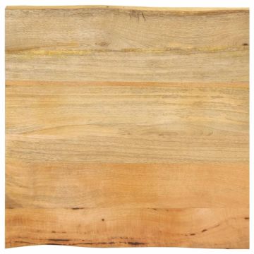 vidaXL Stalviršis, 60x60x3,8cm, mango medienos masyvas, su gyvu kraštu